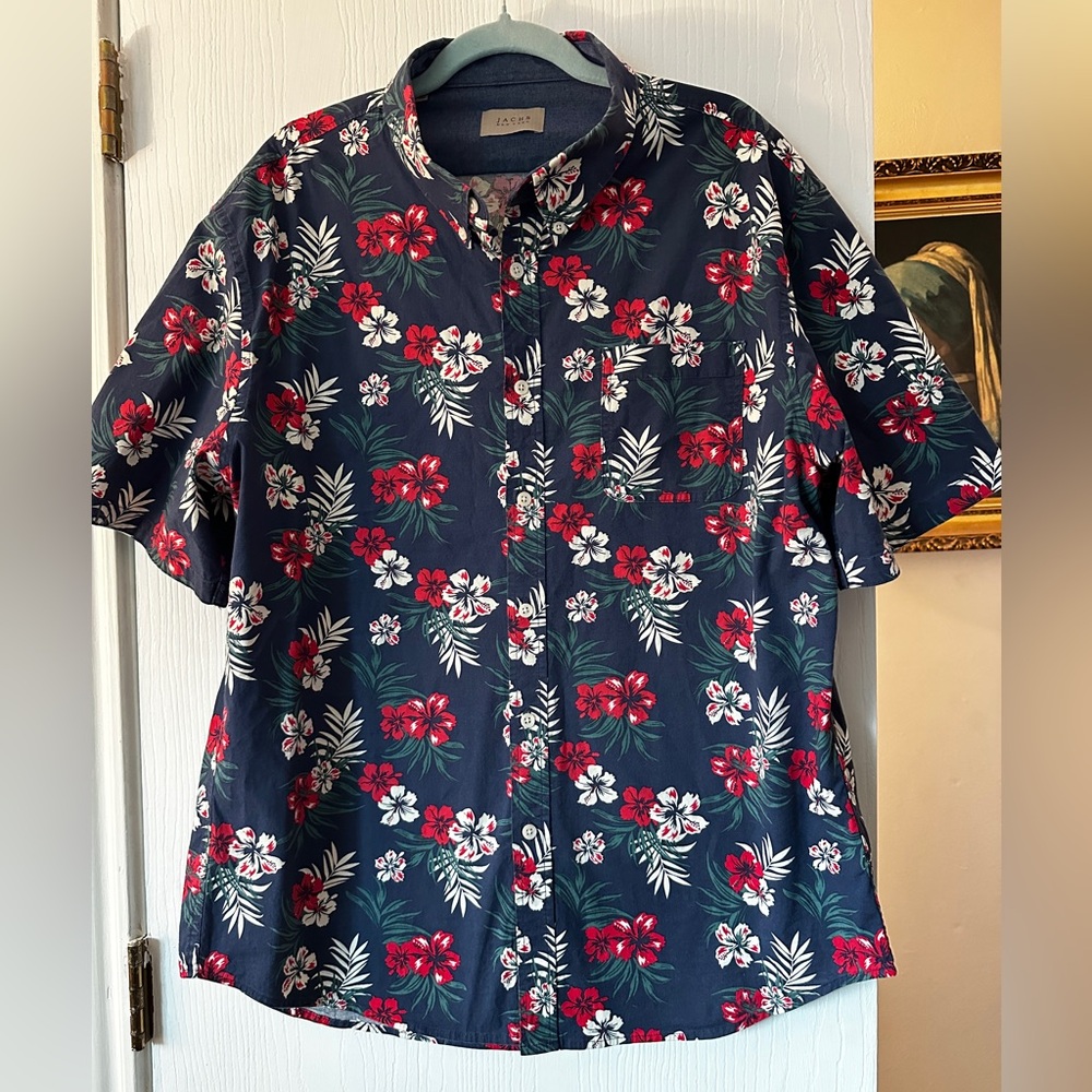 Jachs New York short sleeve oxford shirt- button down size Large men’s